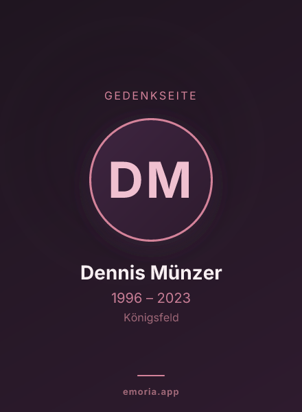 Gedenkportrait von Dennis Münzer