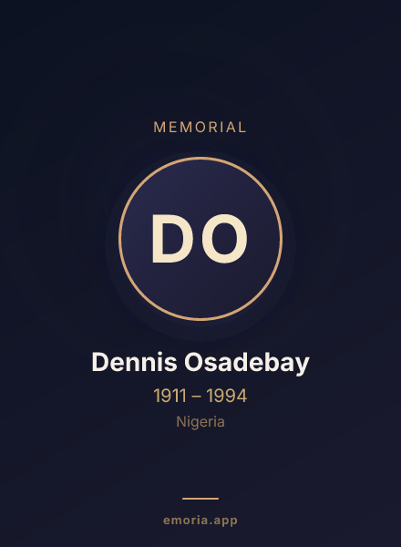 Memorial portrait of Dennis Osadebay