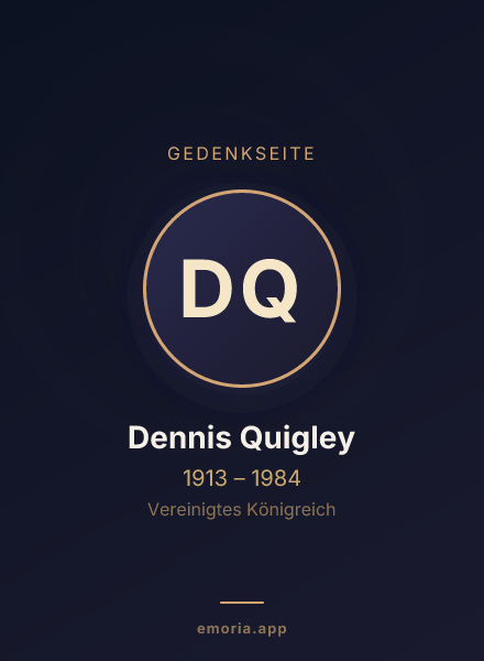 Gedenkportrait von Dennis Quigley