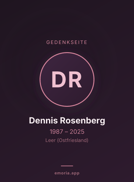 Gedenkportrait von Dennis Rosenberg