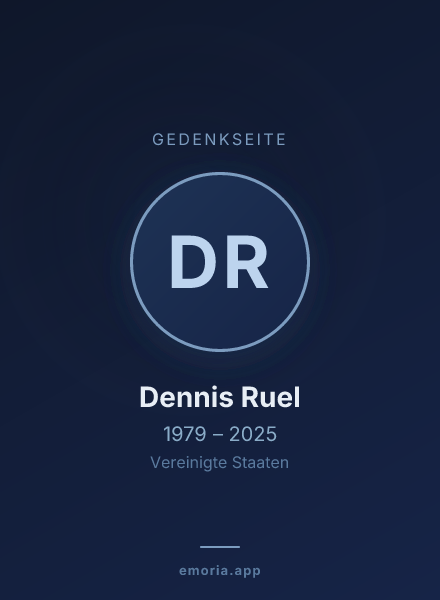 Gedenkportrait von Dennis Ruel