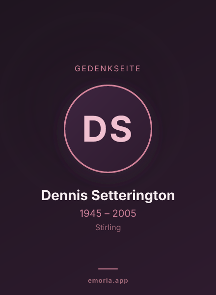 Gedenkportrait von Dennis Setterington