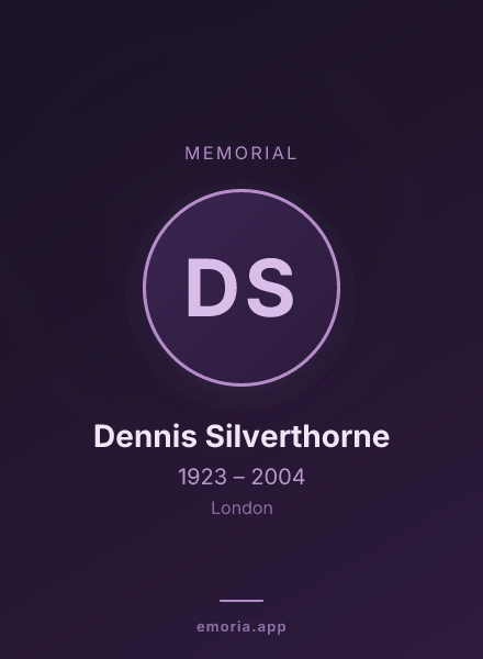 Memorial portrait of Dennis Silverthorne
