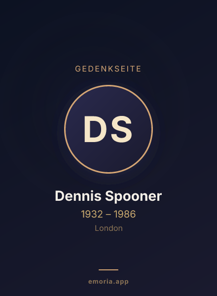 Gedenkportrait von Dennis Spooner