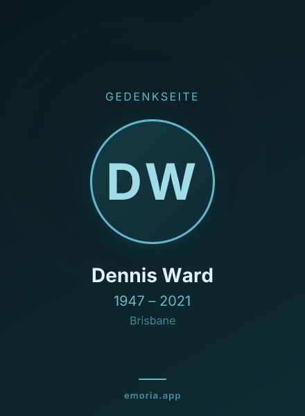 Gedenkportrait von Dennis Ward