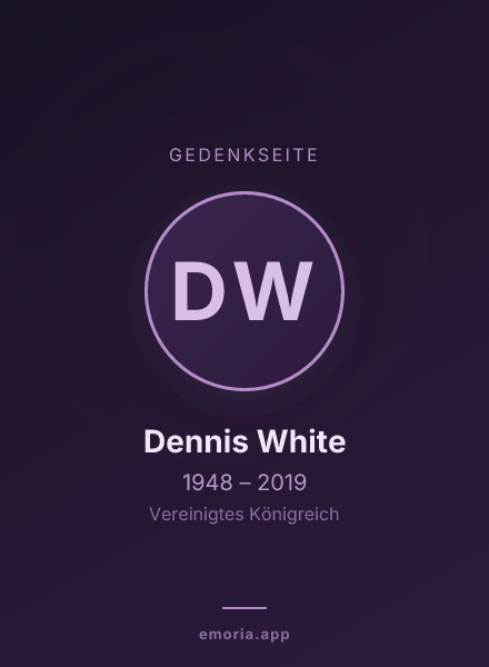Gedenkportrait von Dennis White