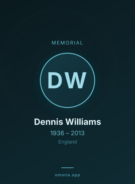 Memorial portrait of Dennis Williams