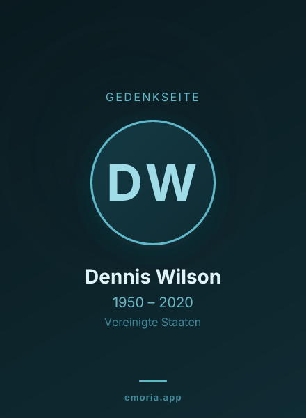 Gedenkportrait von Dennis Wilson