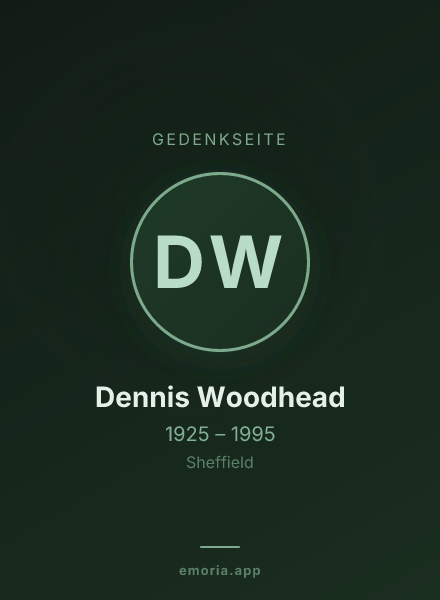 Gedenkportrait von Dennis Woodhead
