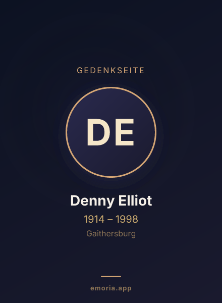 Gedenkportrait von Denny Elliot
