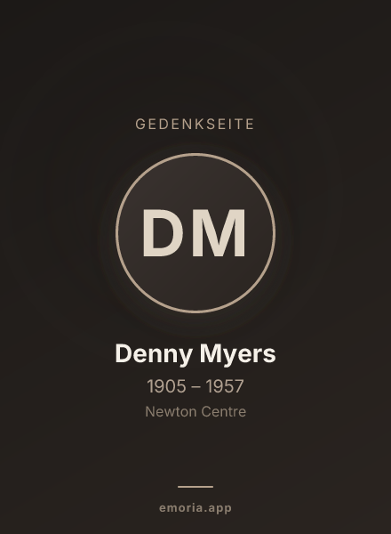 Gedenkportrait von Denny Myers
