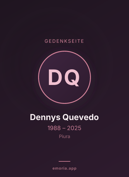 Gedenkportrait von Dennys Quevedo