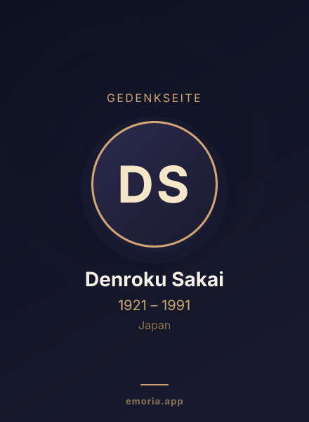 Gedenkportrait von Denroku Sakai