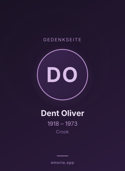 Gedenkportrait von Dent Oliver