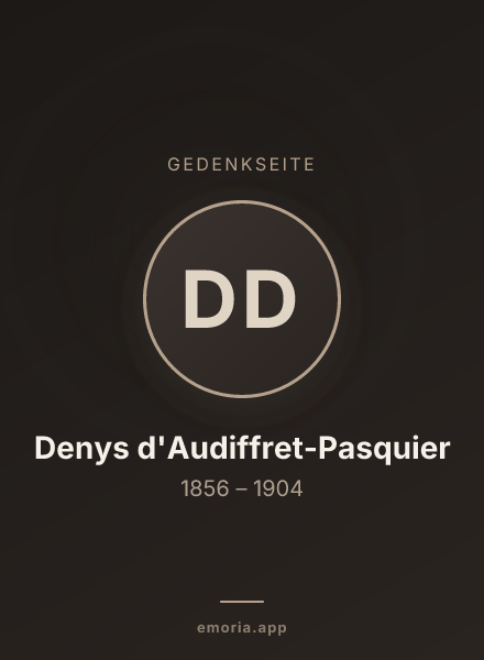 Gedenkportrait von Denys d'Audiffret-Pasquier