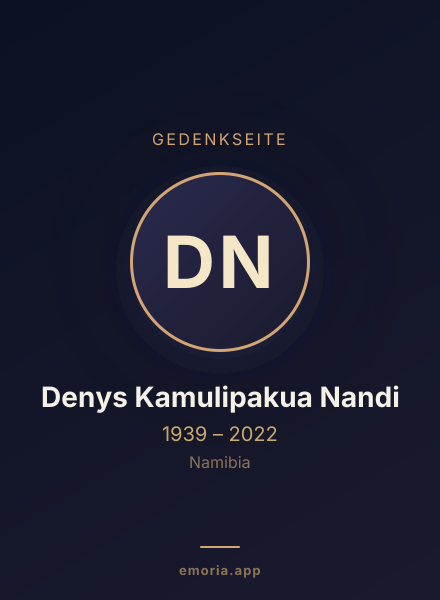 Gedenkportrait von Denys Kamulipakua Nandi