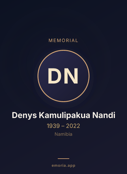 Memorial portrait of Denys Kamulipakua Nandi