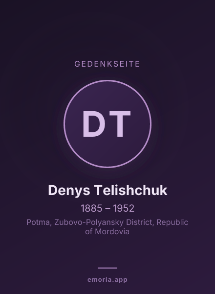 Gedenkportrait von Denys Telishchuk