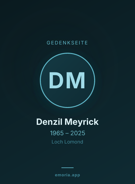 Gedenkportrait von Denzil Meyrick