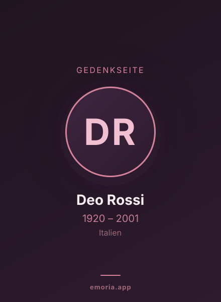Gedenkportrait von Deo Rossi