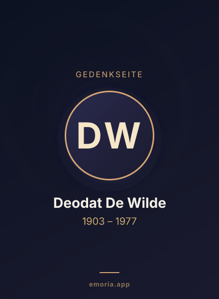 Gedenkportrait von Deodat De Wilde
