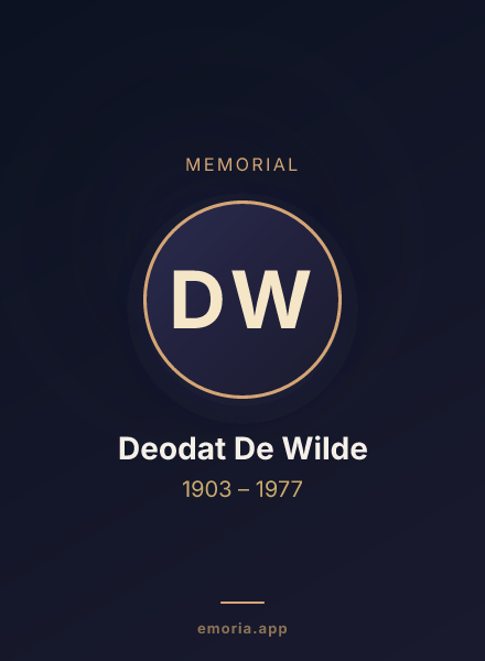 Memorial portrait of Deodat De Wilde
