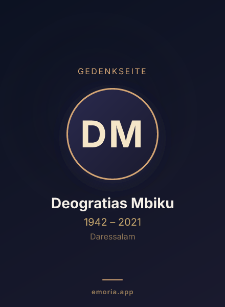 Gedenkportrait von Deogratias Mbiku