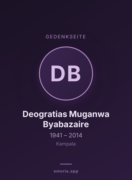Gedenkportrait von Deogratias Muganwa Byabazaire