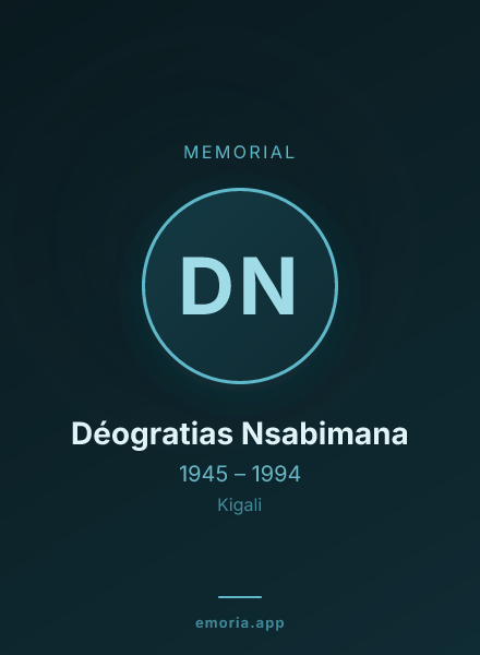 Memorial portrait of Déogratias Nsabimana