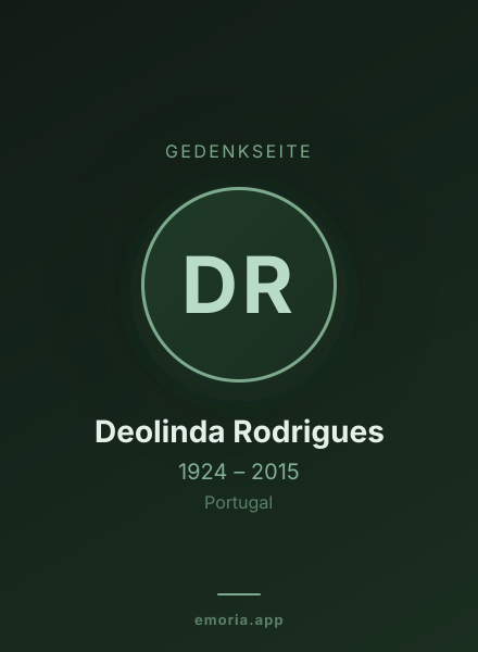 Gedenkportrait von Deolinda Rodrigues