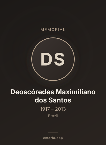 Memorial portrait of Deoscóredes Maximiliano dos Santos
