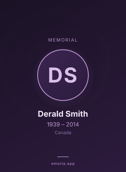 Memorial portrait of Derald Smith