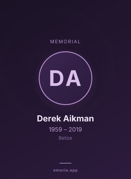 Memorial portrait of Derek Aikman