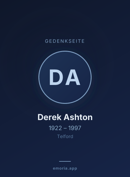 Gedenkportrait von Derek Ashton