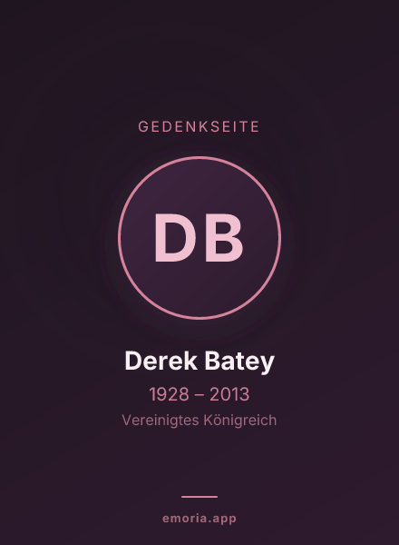 Gedenkportrait von Derek Batey