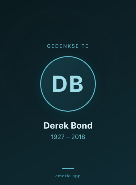 Gedenkportrait von Derek Bond