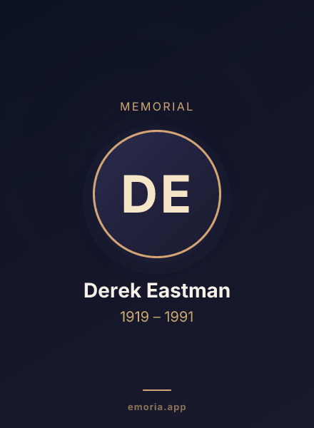 Memorial portrait of Derek Eastman