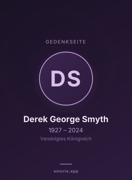 Gedenkportrait von Derek George Smyth
