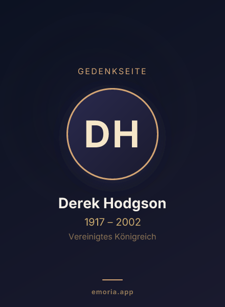 Gedenkportrait von Derek Hodgson