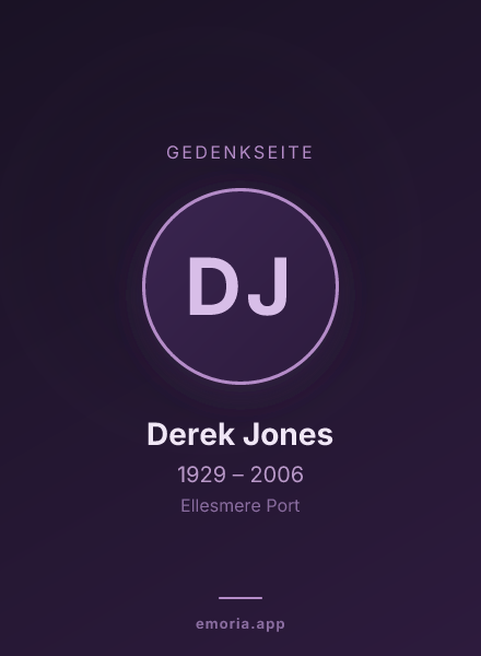 Gedenkportrait von Derek Jones
