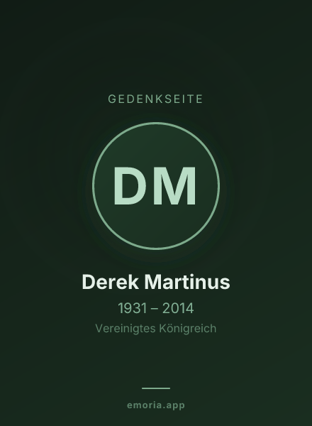 Gedenkportrait von Derek Martinus