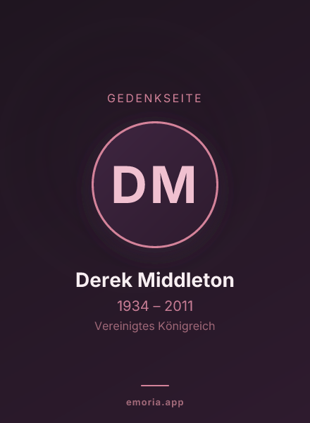 Gedenkportrait von Derek Middleton