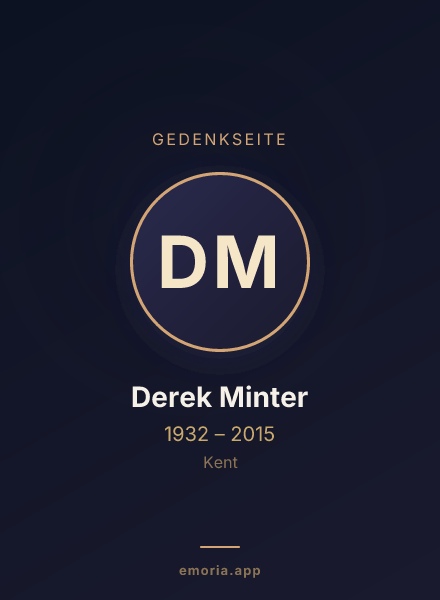 Gedenkportrait von Derek Minter