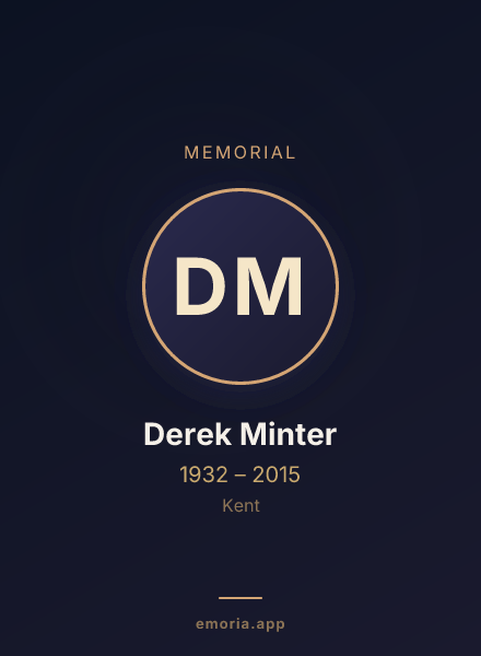 Memorial portrait of Derek Minter