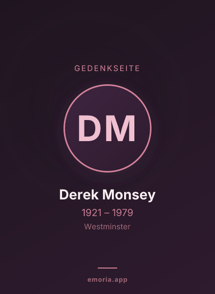 Gedenkportrait von Derek Monsey