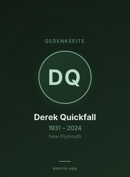 Gedenkportrait von Derek Quickfall