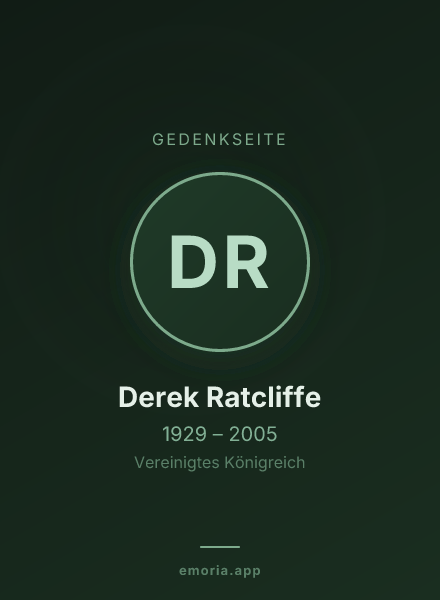Gedenkportrait von Derek Ratcliffe