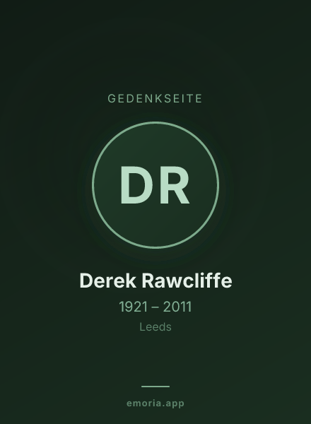 Gedenkportrait von Derek Rawcliffe