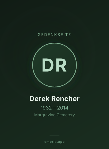 Gedenkportrait von Derek Rencher