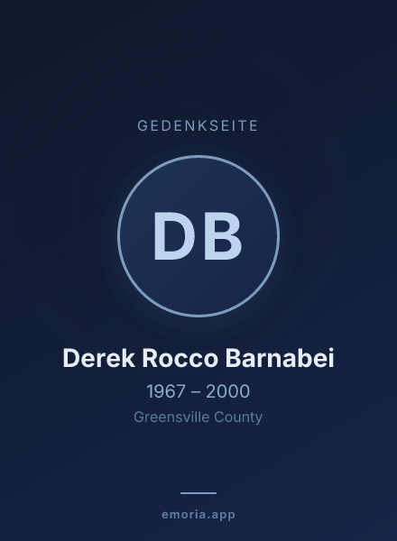 Gedenkportrait von Derek Rocco Barnabei